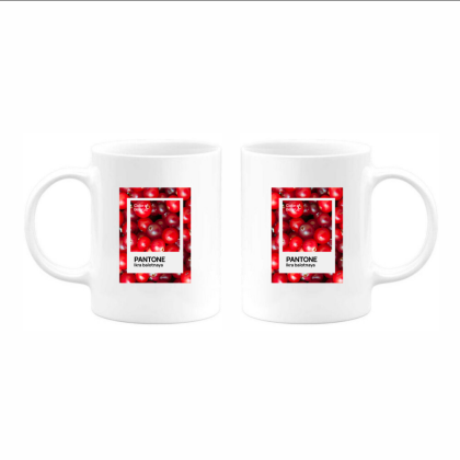 Кружка керамическая "Color of Belarus. Pantone Ikra balotnaya", 330 мл, белый
