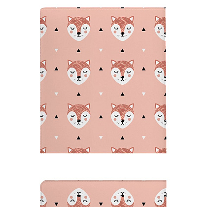 Обложка для паспорта "Sleep Foxes", ПВХ, розовый - 2