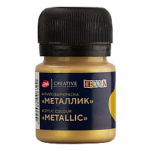 Краска акриловая металлик "Декола", 970 золото геральдик, 20 мл., банка