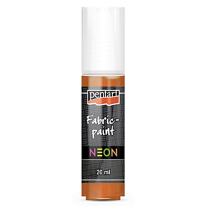 Краски для текстиля "Pentart Fabric paint neon", 20 мл, оранжевый