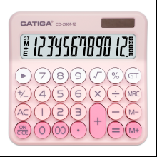 Калькулятор настольный CD-2861-12 Catiga, 12-разрядный, пластик, розовый