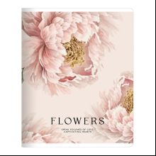 Тетрадь "Peony", A5, 48 листов, клетка, персиковый