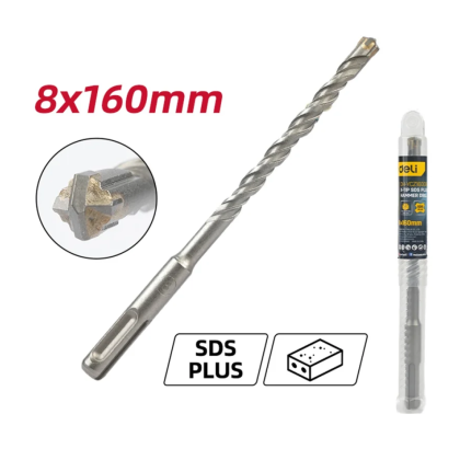 Бур по бетону Deli YS EDH-YCZ16008-E1, 8 x 160 мм, X-Tip, SDS-PLUS - 2