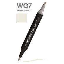 Маркер перманентный двусторонний "Sketchmarker Brush", WG7 теплый серый 7