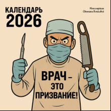 Календарь настенный перекидной "Врач - это призвание!" на 2026 год