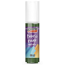 Краски для текстиля "Pentart Fabric paint metallic", 20 мл, зеленый