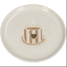 Тарелка керамическая "Coffee", 13.5х13.5 см, бежевый