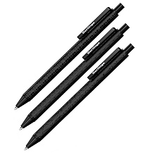 Ручка шариковая "DoubleBlack", 0,7 мм, черный, стерж. синий