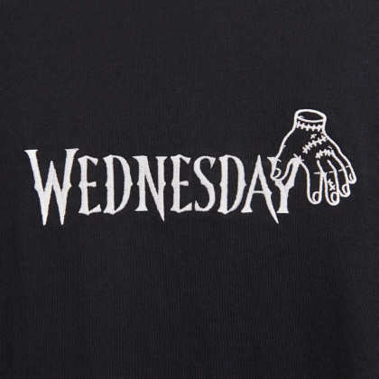 Набор сувенирный «Футболка оверсайз «Wednesday», унисекс, черный, M-L + Стикерпак «Wednesday», А6» - 5
