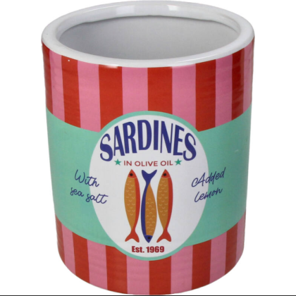 Кашпо "Sardines", фаянс, разноцветный