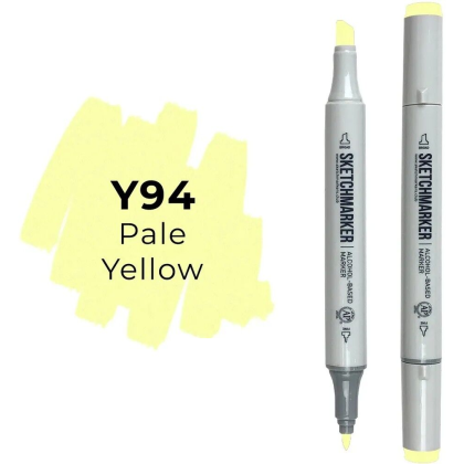 Маркер художественный "Brushmarker", двухсторонний, Y94 бледно желтый