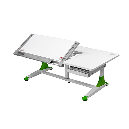 Стол Comf-Pro King Desk, 1400х765х(530-770) мм, белый, зеленый