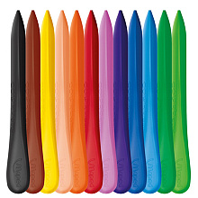 Мелки восковые Maped "Crayon PlastiClean", 12 цветов, ассорти