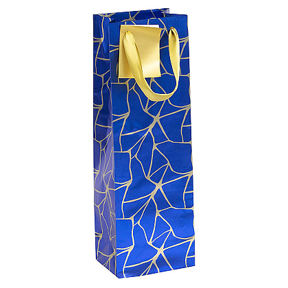Пакет бумажный подарочный "Premium. Blue night", 12.5x9.5x38 см