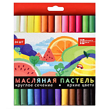 Пастель масляная "Фрукты", набор 24 цвета