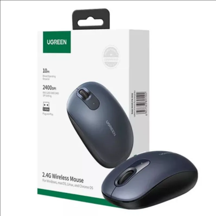 Мышь Ugreen "105/90550", беспроводная, 2400 dpi, 4 кнопки, темно-синий  - 4