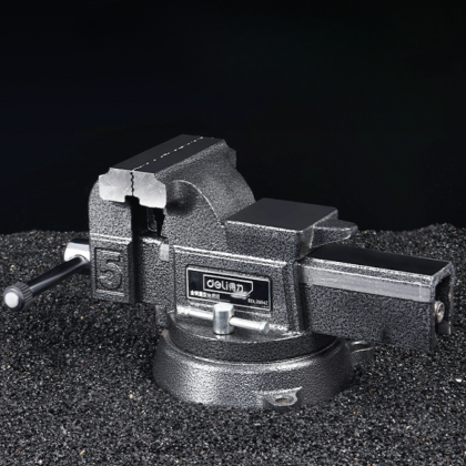 Тиски стальные Deli YS EDL2904Z, поворотные, с наковальней, 4"-100 мм - 2