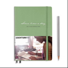 Блокнот "Leuchtturm1917. Несколько строк в день", А5, 365 страниц, на резинке, шалфей
