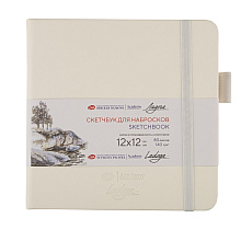 Скетчбук "Ладога", 12х12 см, 140 г/м2, 80 листов, белый
