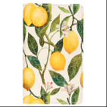 Обложка для паспорта "Flora. Paradise. Lemons", кожзам, белый, желтый