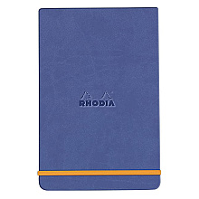 Блокнот "Rhodiarama Webnotepad" на резинке, A5, 96 листов, линейка, сапфировый