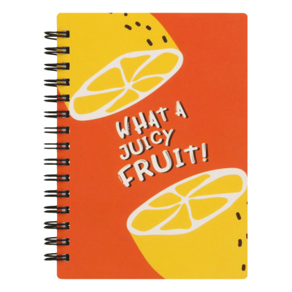 Блокнот "Fruits лимон", А6, 120 листов, в клетку, разноцветный