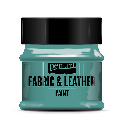 Краска для текстиля "Pentart Fabric & Leather paint", 50 мл, бирюзово-зеленый
