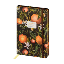 Еженедельник недатированный "Flora. Paradise. Oranges", А5, 144 страниц, линованный, оранжевый, зеленый