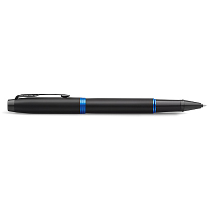 Ручка-роллер Parker "IM Vibrant Rings T315 Marine Blue PVD", 0,5 мм, черный, синий, стерж. черный - 5