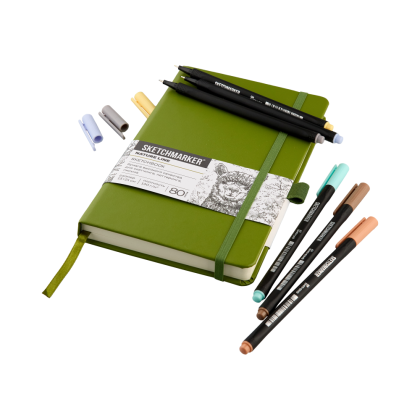 Ручка капиллярная "Sketchmarker Artist fine pen Pastel", 6 шт - 2