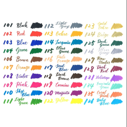 Маркер-кисть "Brush Sign pen twin", 30 шт - 3