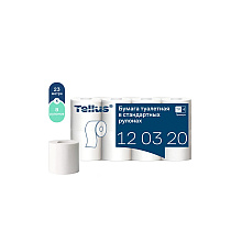 Бумага туалетная Tellus Премиум TP4, 8 рулонов, 23 м, 2 слоя