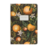 Книга записная "Flora. Paradise. Oranges", A5, 100 листов, линейка, твердая обложка, зеленый, оранжевый - 2