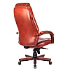 Кресло д/руководителя Бюрократ T-9923WALNUT светло-коричневый Leather Eichel кожа крестовина металл/дерево - 4