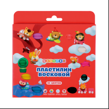 Пластилин восковой "Цветик" для детской лепки, 10 цветов
