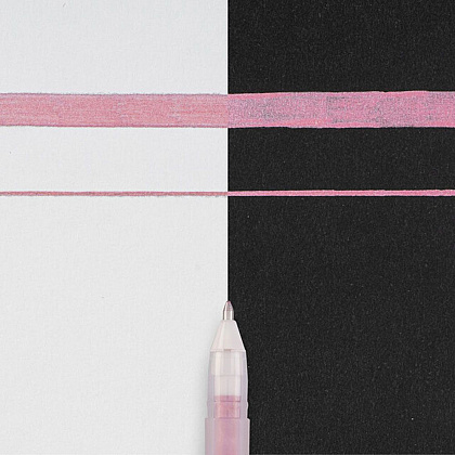 Ручка гелевая "Gelly Roll Metallic", 1.0 мм, прозрачный, стерж. красный - 2