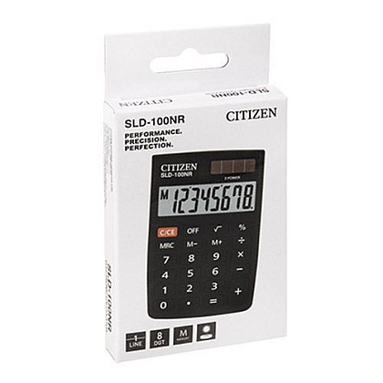 Калькулятор карманный Citizen "SLD-100NR", 8-разрядный, черный - 3