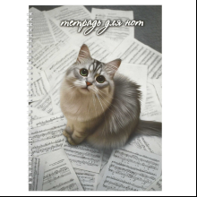 Тетрадь для нот "Кот и партитура", А4, 32 листа