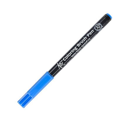Маркер акварельный "Koi Color Brush", синий стальной