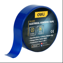 Изолента ПВХ Deli YS EDL5265, 18 мм x 10 м, 130 мкм, синяя