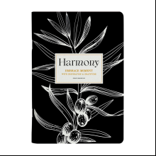 Тетрадь "Harmony ветка на черном", A5, 40 листов, клетка, скоба сбоку, черный