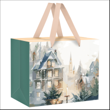 Коробка-пакет подарочная "Christmas mood", 27х20х13 см, ламинированная