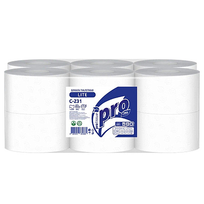 Бумага туалетная  PROtissue 200м, 1 слой, 100% целлюлоза