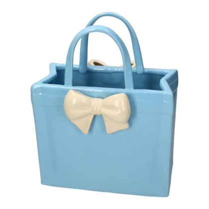 Ваза "Bag", голубой, белый