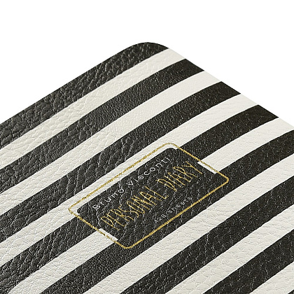 Ежедневник недатированный "Black&White. Полоски", A6, 256 страниц, белый, черный, срез черный - 3