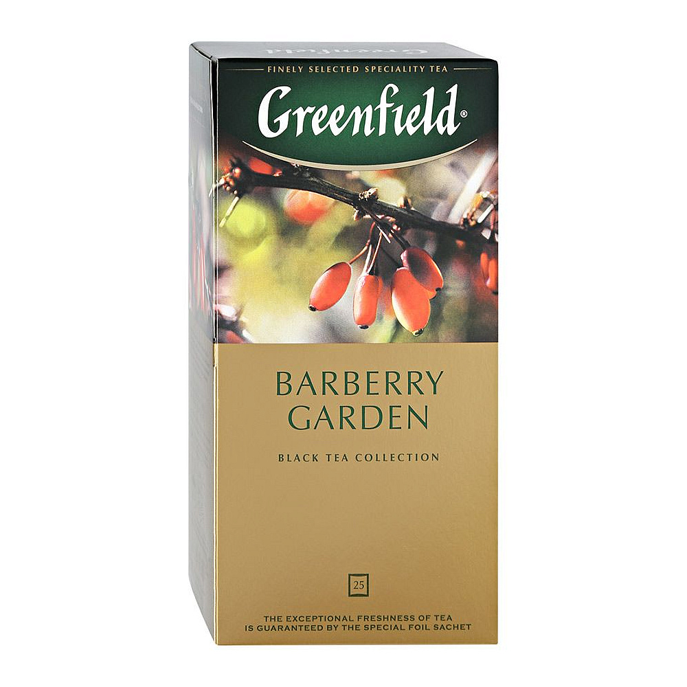 Чай "Greenfield" Barberry Garden, 25 пакетиков x1.5 г, черный - 2