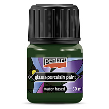 Краски для стекла и керамики "Pentart Glass&Porcelain", 30 мл, зеленый