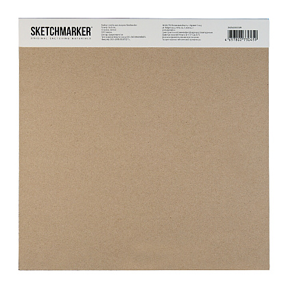 Блок бумаги для акварели "Sketchmarker", 26x26 см, 300 г/м2, 10 листов, среднезернистая - 4