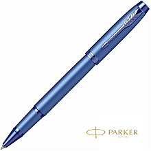 Ручка-роллер Parker "IM Monochrome T328 Blue PVD", 0,5 мм, синий, стерж. черный