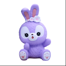 Копилка "Surprised bunny", пластик, фиолетовый
